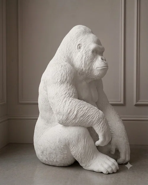 Mô hình tượng Gorilla Seduto trang trí cực chất cho bàn làm việc - Image 4