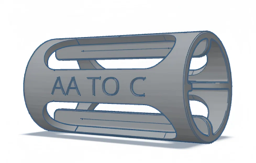 Bộ chuyển đổi pin AA sang C in 3D hoàn toàn (Không cần Support) - Image 1