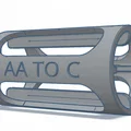 Bộ chuyển đổi pin AA sang C in 3D hoàn toàn (Không cần Support) - Thumbnail 1