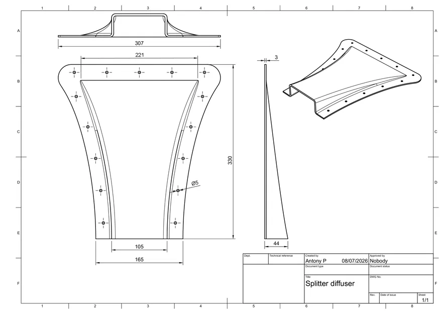 Bộ chia gió Universal splitter diffuser - Image 3
