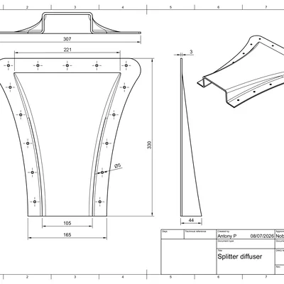 Bộ chia gió Universal splitter diffuser