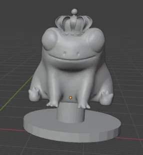 Mô hình Jibbitz 3D Ếch hoàng gia King Fred cho dép Crocs - Image 2