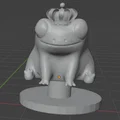 Mô hình Jibbitz 3D Ếch hoàng gia King Fred cho dép Crocs - Thumbnail 2