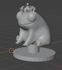 Mô hình Jibbitz 3D Ếch hoàng gia King Fred cho dép Crocs - Image 3