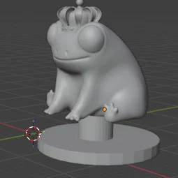 Mô hình Jibbitz 3D Ếch hoàng gia King Fred cho dép Crocs