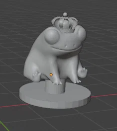 Mô hình Jibbitz 3D Ếch hoàng gia King Fred cho dép Crocs - Image 4