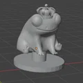 Mô hình Jibbitz 3D Ếch hoàng gia King Fred cho dép Crocs - Thumbnail 4