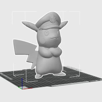 Mô hình 3D Capitán Pikachu chi tiết sắc nét 2