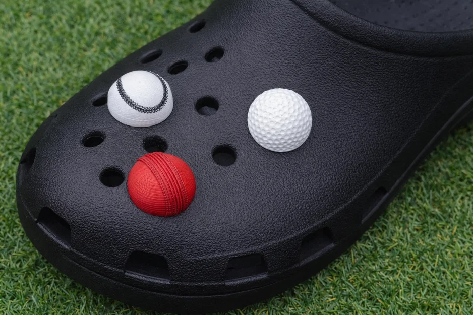 Bộ Charm Clog Hình Bóng Thể Thao - Bóng Chày, Cricket, Golf - Image 1