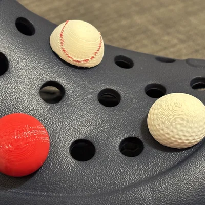 Bộ Charm Clog Hình Bóng Thể Thao - Bóng Chày, Cricket, Golf