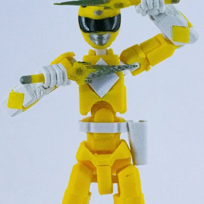 Mô hình Mighty Morphin Dummy Rangers - Phiên bản màu Vàng