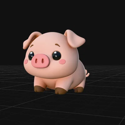 Mini PIG - Mô hình heo nhựa trang trí cực dễ thương