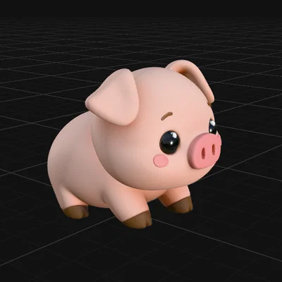 Mini PIG - Mô hình heo nhựa trang trí cực dễ thương