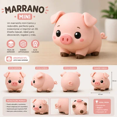 Mini PIG - Mô hình heo nhựa trang trí cực dễ thương