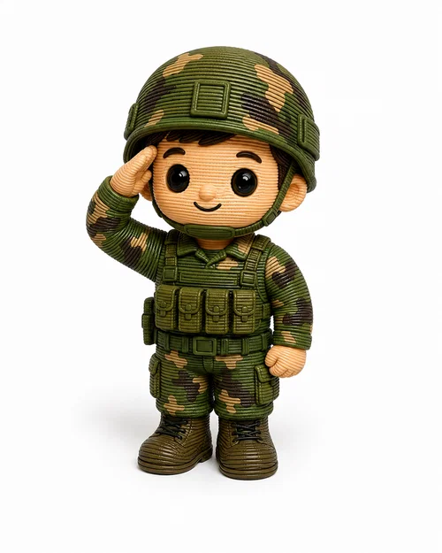 Mini Soldado - Mô hình Art Toy tối giản, dễ thương cho bàn làm việc - Image 1