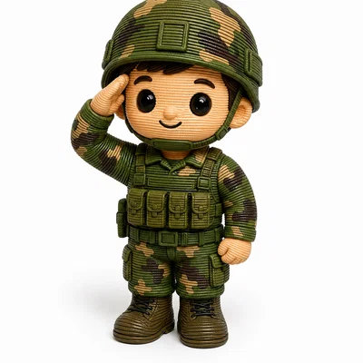 Mini Soldado - Mô hình Art Toy tối giản, dễ thương cho bàn làm việc