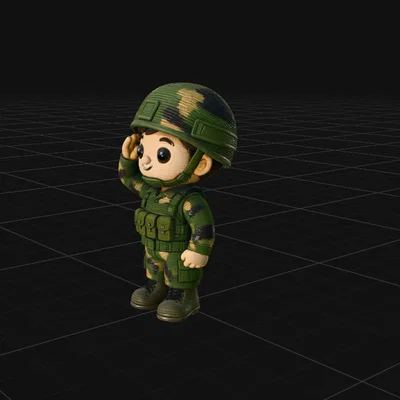 Mini Soldado - Mô hình Art Toy tối giản, dễ thương cho bàn làm việc
