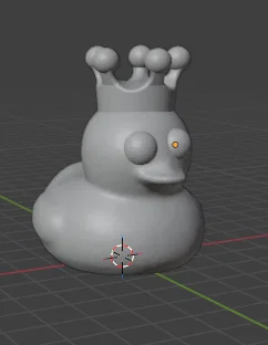 Mô hình 3D chú vịt đội vương miện KING DUCK cực dễ thương - Image 1