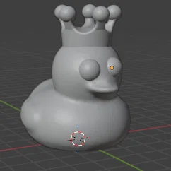 Mô hình 3D chú vịt đội vương miện KING DUCK cực dễ thương
