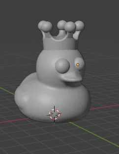 Mô hình 3D chú vịt đội vương miện KING DUCK cực dễ thương 1