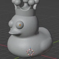 Mô hình 3D chú vịt đội vương miện KING DUCK cực dễ thương