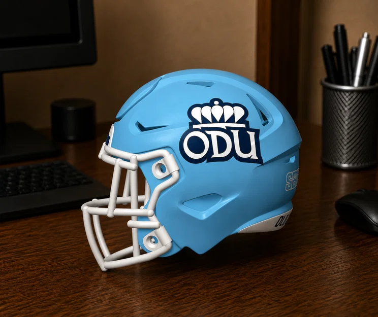 Mô hình mũ bảo hiểm bóng bầu dục Old Dominion Monarchs - Image 1