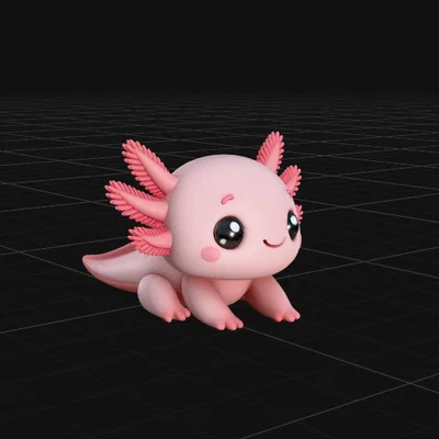 Mini Axolote - Mô hình Toy Art đáng yêu cho bàn làm việc