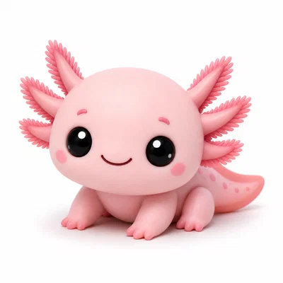 Mini Axolote - Mô hình Toy Art đáng yêu cho bàn làm việc