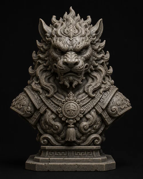 Guardián Celestial – Tượng Bán Thân STL Cho In 3D - Image 1