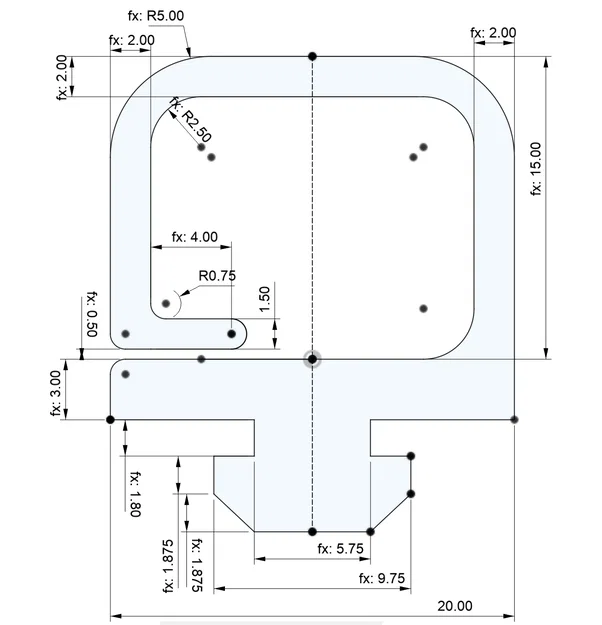 Kẹp dây cho thanh nhôm định hình 2020 (Xoay, Tùy chỉnh tham số) - Image 3