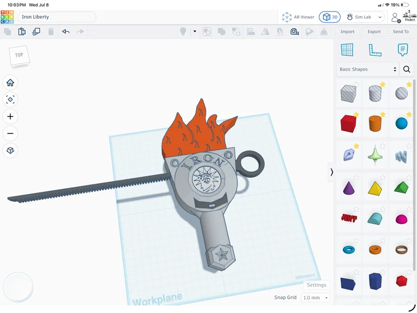 Mô hình con quay Iron Liberty BeyBlade in 3D không cần support - Image 1