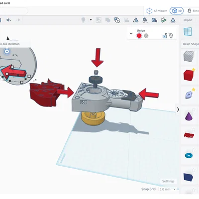 Mô hình con quay Iron Liberty BeyBlade in 3D không cần support