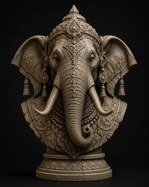 Voi Thần – Tượng Bán Thân STL Cho In 3D - Image 1