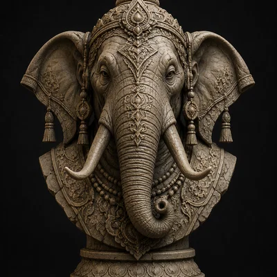 Voi Thần – Tượng Bán Thân STL Cho In 3D