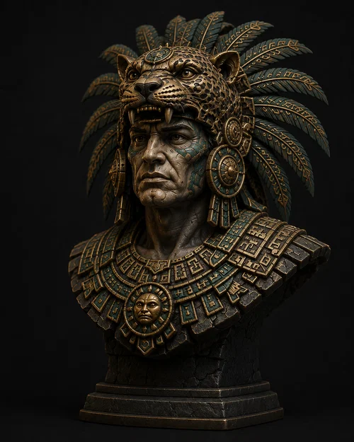 Emperador Jaguar – Mô hình bán thân STL cho in 3D - Image 1