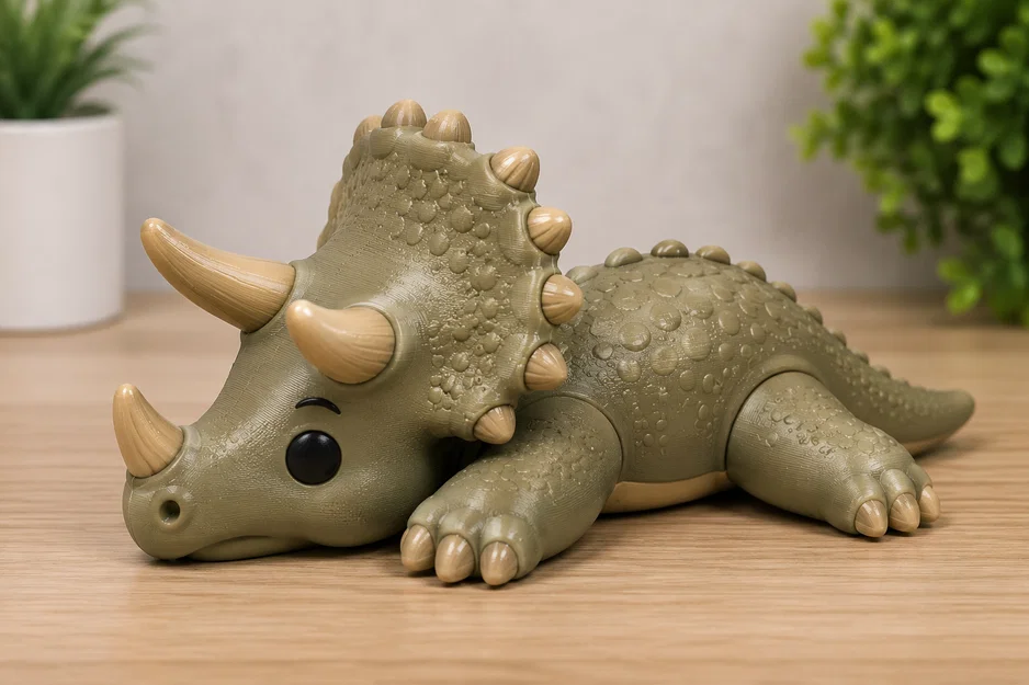 Mô hình chú khủng long Baby Triceratops đáng yêu - Image 1