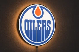 Hộp đèn LED Edmonton Oilers | File STL in 3D nhiều màu sắc - Image 2