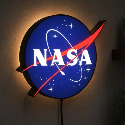Hộp Đèn LED NASA SpaceX | File STL In 3D Đa Màu Sắc