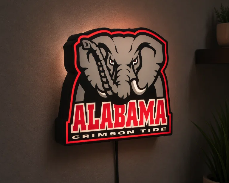 Hộp đèn LED Roll Tide Alabama Bama | File STL in 3D nhiều màu - Image 1