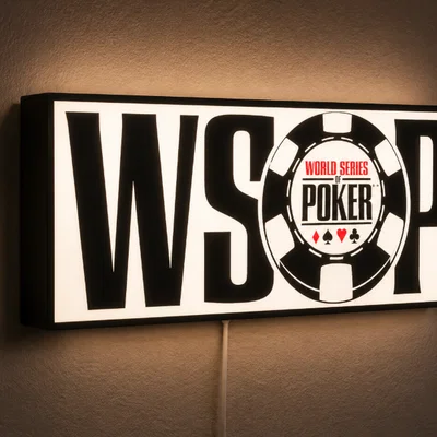Hộp Đèn LED WSOP World Series of Poker | STL In 3D Đa Màu Sắc
