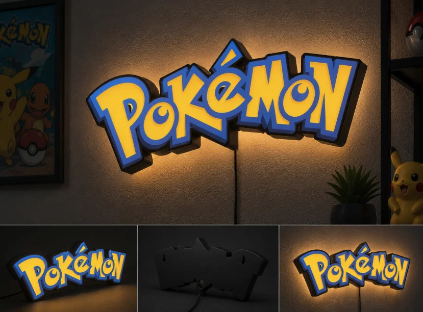 Hộp Đèn LED Pokemon | File STL In 3D Nhiều Màu - Image 1
