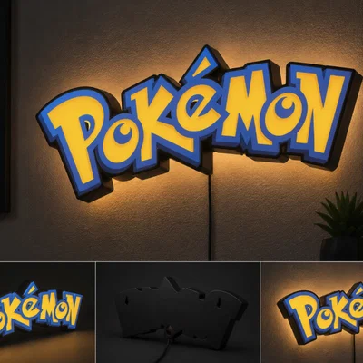 Hộp Đèn LED Pokemon | File STL In 3D Nhiều Màu