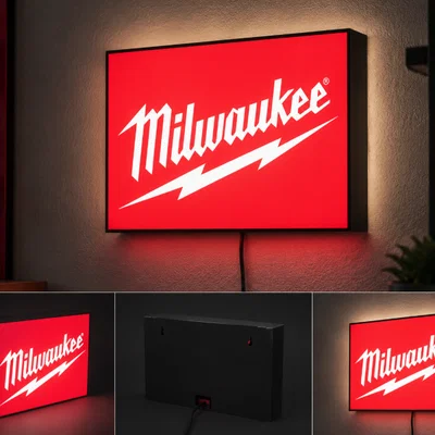 Hộp đèn LED Milwaukee Tools | File STL in 3D đa sắc