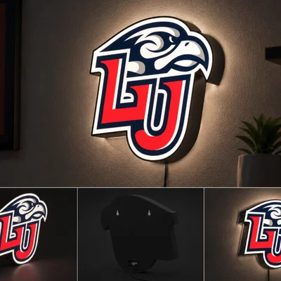 Hộp Đèn LED Liberty University | File STL In 3D Đa Màu Sắc