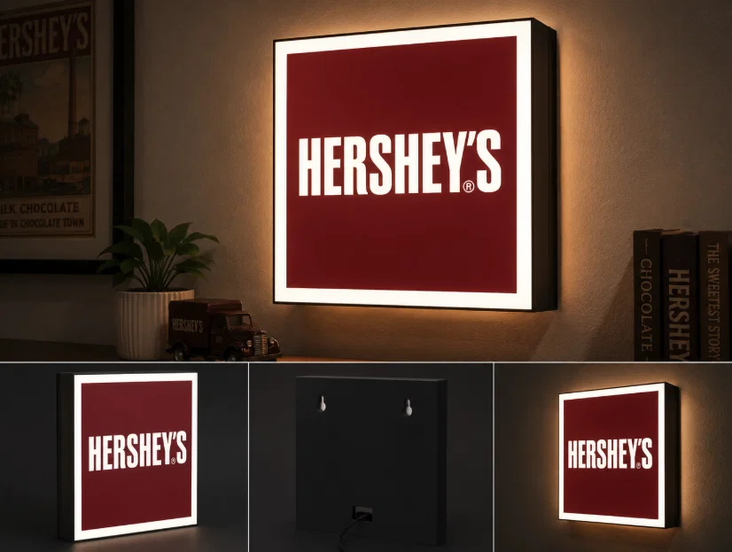 Hộp Đèn LED Hershey Chocolate | File STL In 3D Nhiều Màu - Image 1