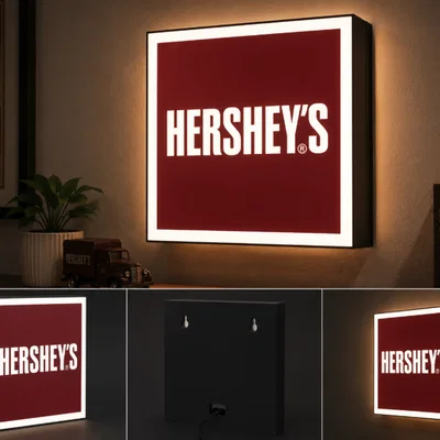 Hộp Đèn LED Hershey Chocolate | File STL In 3D Nhiều Màu