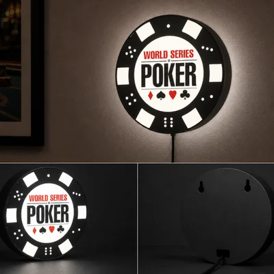 Hộp Đèn LED WSOP World Series of Poker | STL In 3D Đa Màu Sắc
