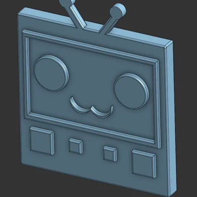 Mô hình 3D Geometry Dash TV Cube trang trí cực chất