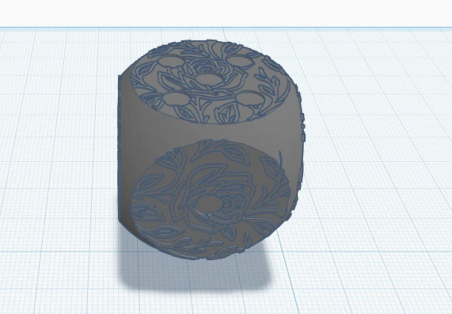 Mẫu xúc xắc họa tiết hoa văn (Fancy Floral Dice) in 3D tinh xảo - Image 1
