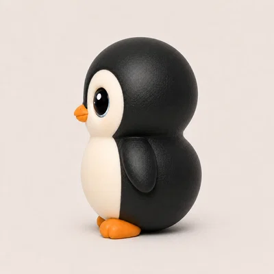 Mô hình chú chim cánh cụt con dễ thương để bàn in 3D